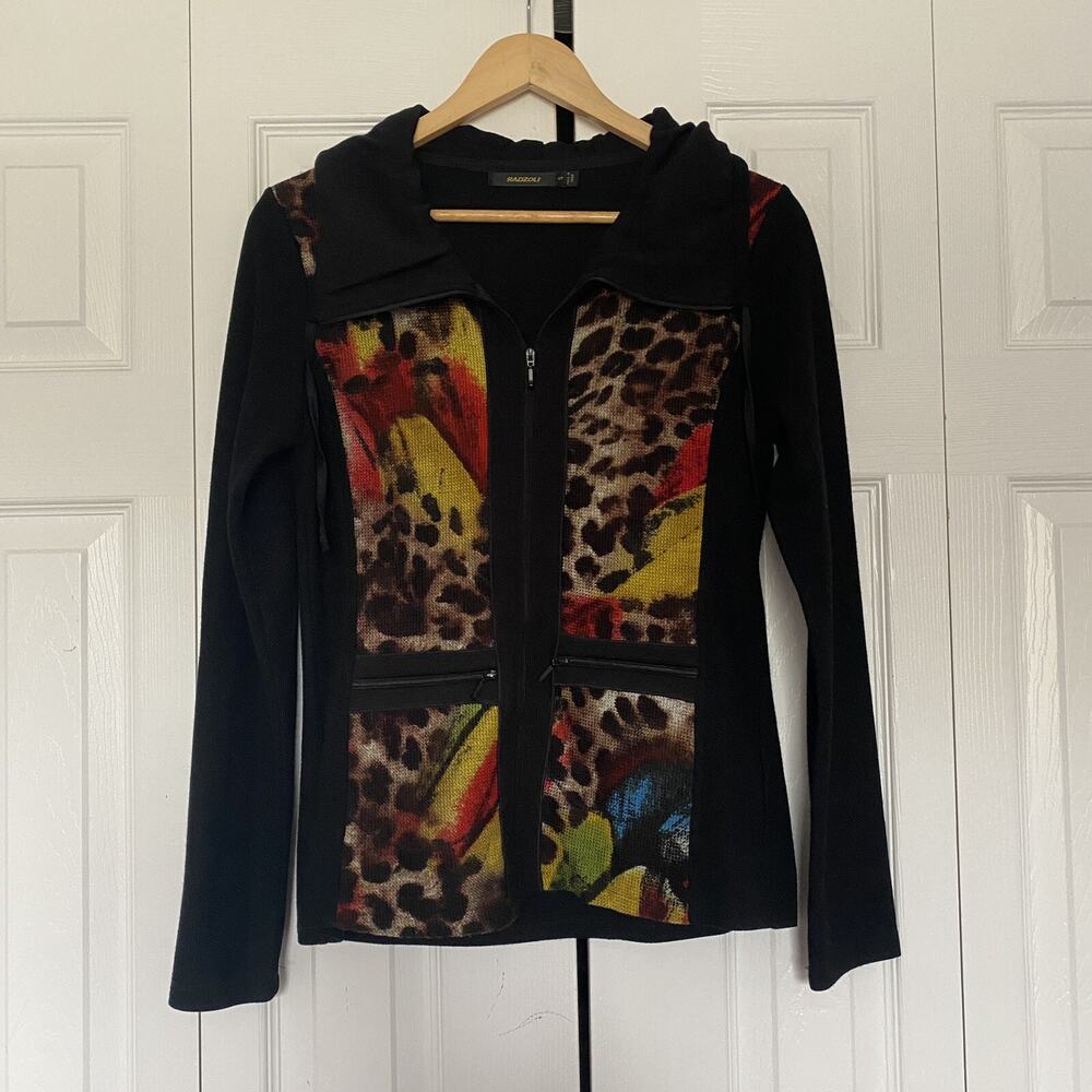 Women’s RADZOLI Black Zip Top Size Small